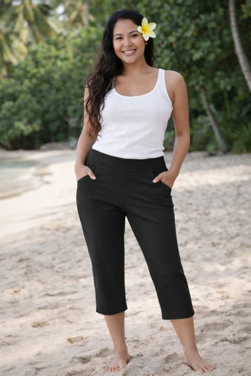 Pantacourt noir femme – Confort & élégance au quotidien